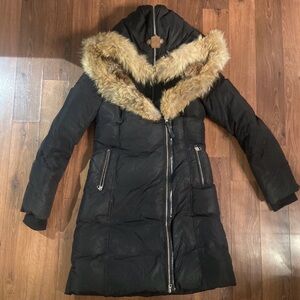 Mackage Trish Down Coat with Natural Fur Signature Mackage Collar